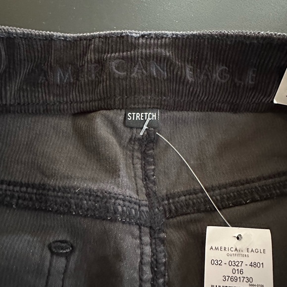 New American Eagle women’s stretch hi rise jegging corduroy gray 10 long - Picture 6 of 7